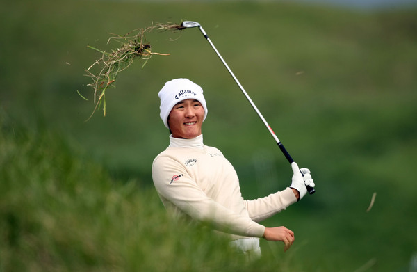 Danny Lee of New Zealand, from the rough at Day 1