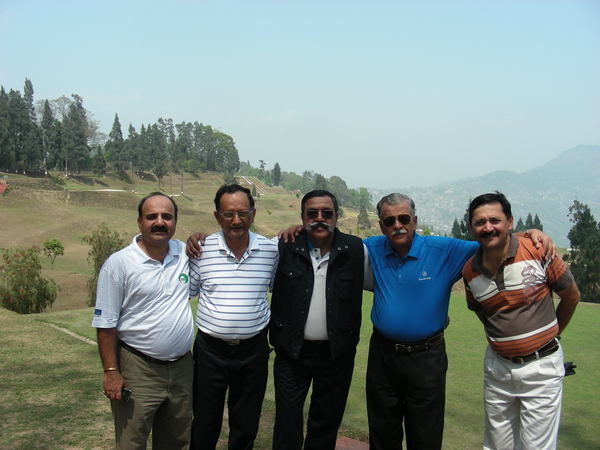Golf at Kalimpong - Left to Right Col Ajay Sharma - Lt Col Ashok Sanghi - Col Arun Gupta - Maj Gen Mrinal Suman - Col Sanjay Datta