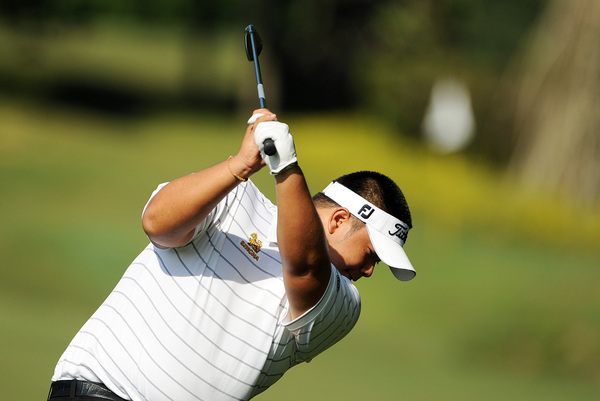 Kiradech Aphibarnrat (THA) during the practice session