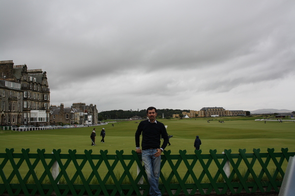 On the 18th Green of the Old Course.