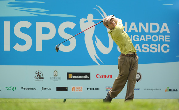 Peter Karmis of South Africa leads on Day 3