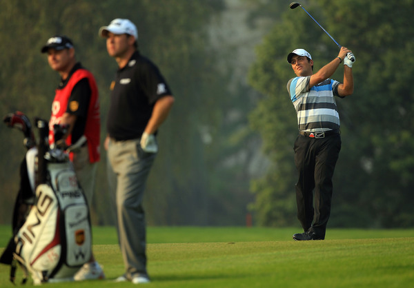 Italy's Francesco Molinari in action on the final day