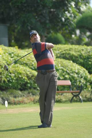 Somya Dutt, teeing off.