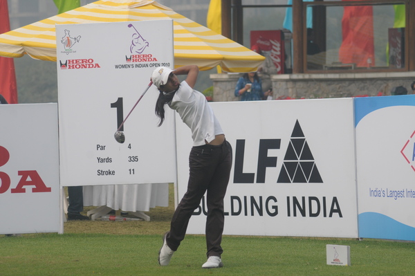 Vaishavi Sinha (IND) in action on the Final day