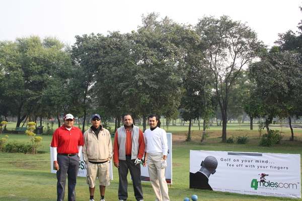 On Tee 10 with Adil, Mayank and Hari.