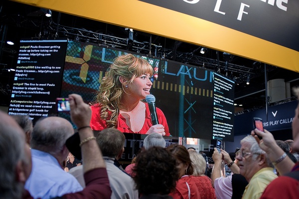 Paula Creamer during an interview at the 58th PGA Merchandise Show in Orlando, Florida, USA.