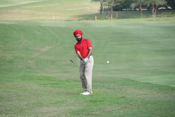 Sujjan Singh of India, from the rough on Day 2