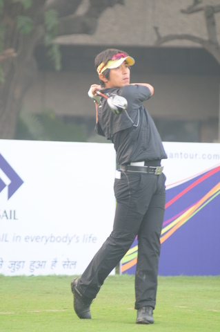 Akinori Tani of Japan, tied for the lead at Round 2