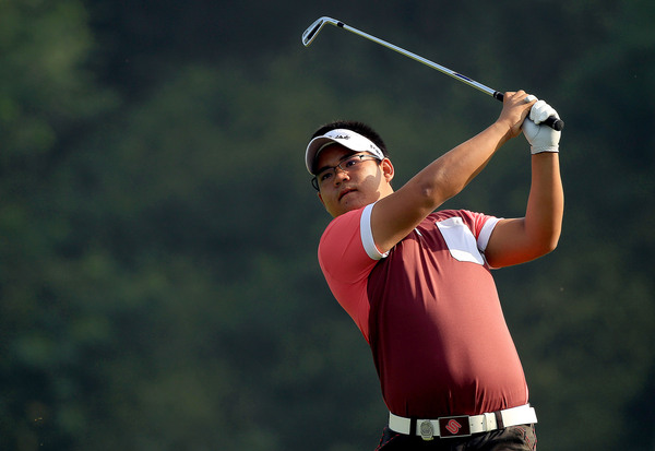 Thailand's Panuphol Pittayarat at practice