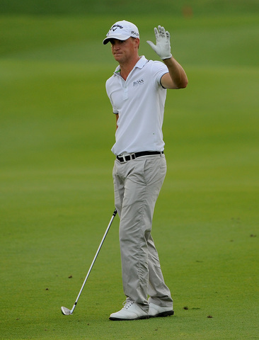 Sweden's Alexander Noren, leader after the first round