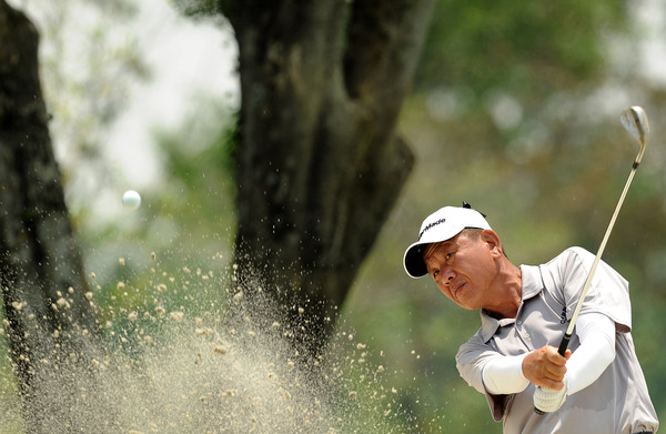 Wang Ter-Chang of Taipei in action during Day 1