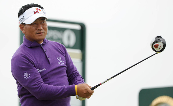 Korean K. J. Choi during the practice round