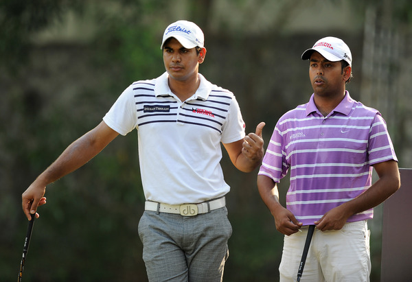 Indians Gaganjeet Bhullar & Anirban Lahiri at the opening round