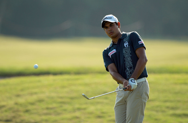 India's Gaganjeet Bhullar during Wednesday's practice round