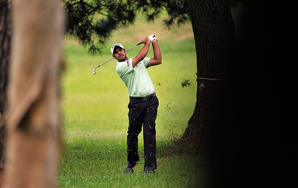 Gaganjeet Bhullar of India in action on Sunday