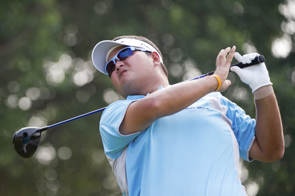 Prom Meesawat (THA) hits a shot on Day 2 of the US$ 750,000 event