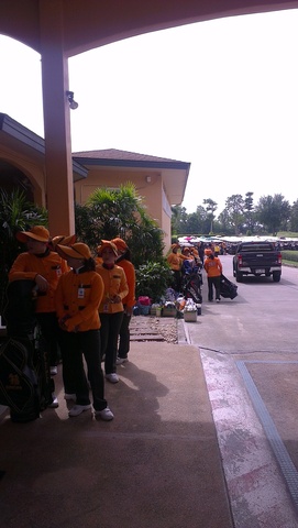 Caddy girls for the TAT event at the Cascata Golf resort