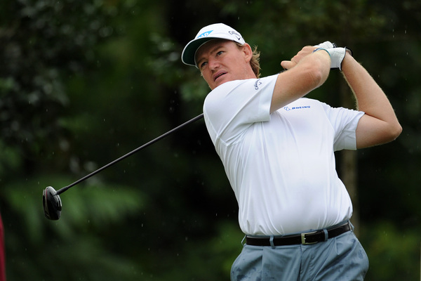 South African Ernie Els during the weather-interrupted Day 2