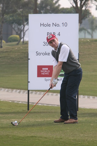 Jonathan Howlett ready tee off.