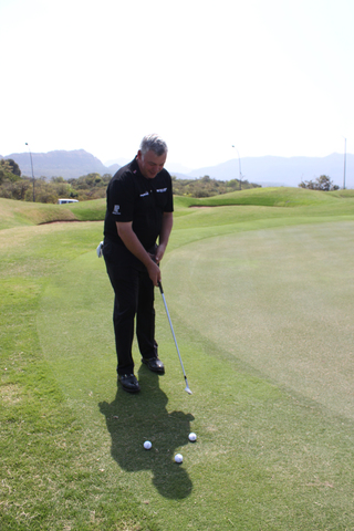 Darren Clarke in a practice session on eve of Pearls GPL