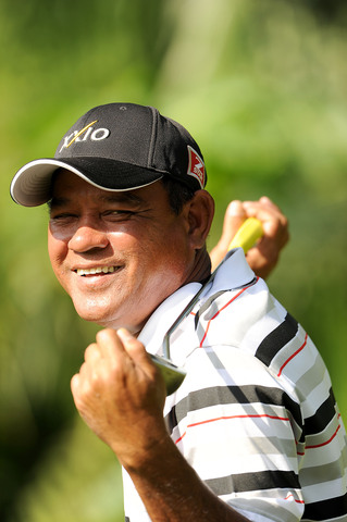Boonchu Ruangkit of Thailand poses for the camera during Practice Day