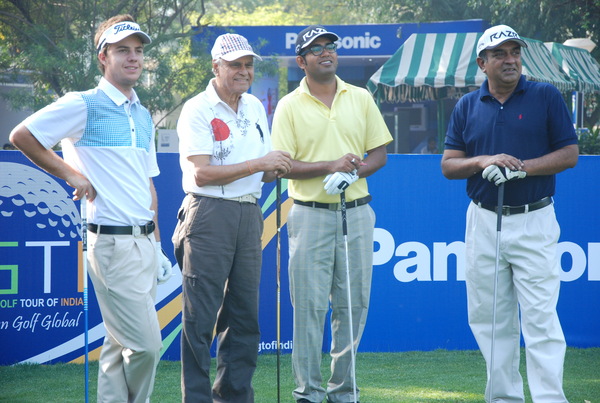 All smiles during the Panasonic Open India 2013 Pro-Am