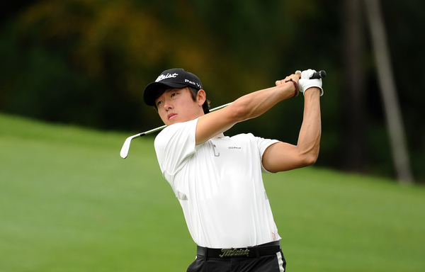 Kim Tae-hoon of Korea, clubhouse leader on the opening round