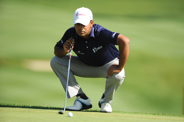 India's Anirban Lahiri scored a -4 on the first day