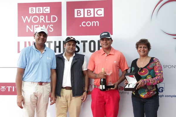 Winner of Best Nett on Original Handicap Mr. Shankar Gopal with BBC Advertisingâ€™s Taranjeet Singh, Siddharth Bhatnagar and Sunita Rajan