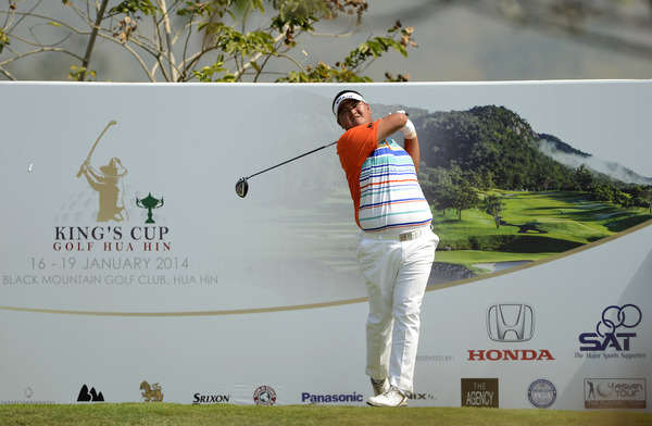 Thai Prom Meesawat hits a tee shot - Round 1