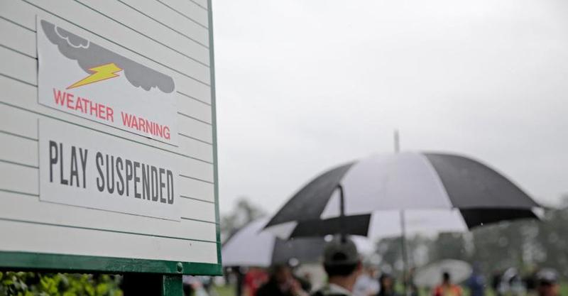 Play suspended due to bad weather at the Masters 2017 by 4moles.com