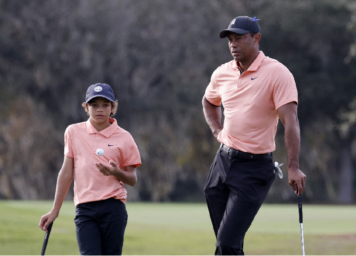 Tiger Woods and son Charlie