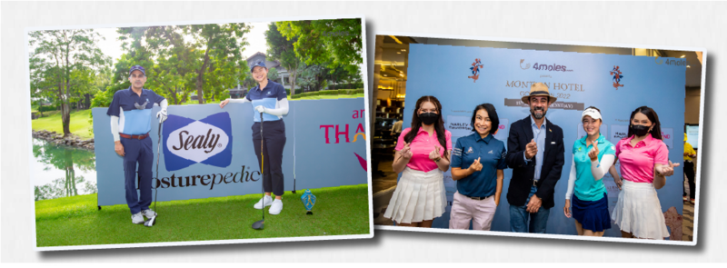 Ladies Professional golfers Ms. Trichat Cheenglab and Ms. Thiranan Yupan,  amongst players at the Montien Hotel Golf Open on 15th August at the Alpine Golf Club, Bangkok