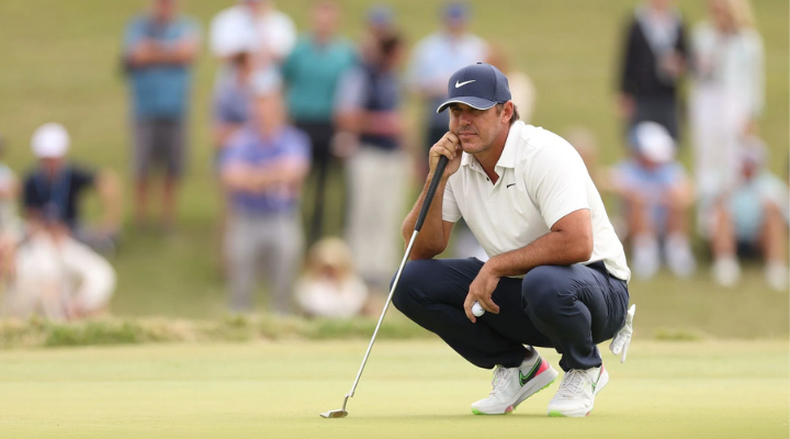 Brooks Koepka at the round 2 of the US Open Golf 2023. Read more on 4moles.com 