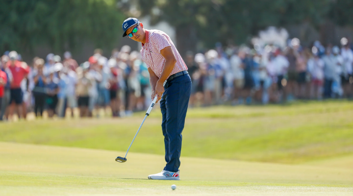 Rickie Fowler at the US Open Golf 2023 round 3. Read more on 4moles.com