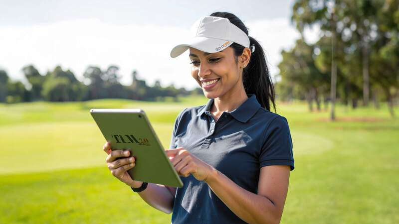 golfer booking through mobile app