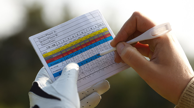 A handicap adjusts strokes so golfers of different skill levels can compete fairly.