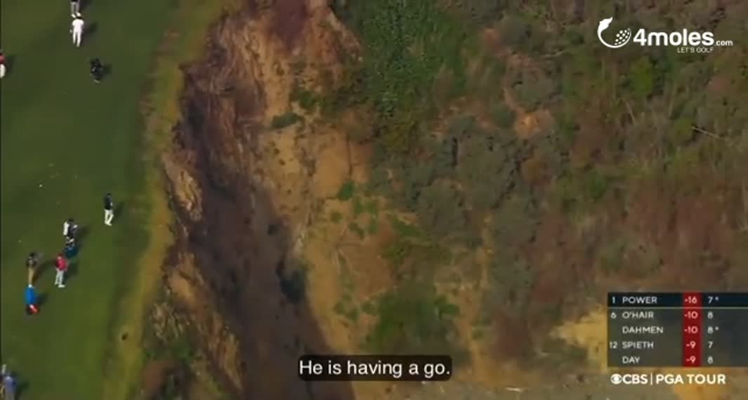 Jordan Spieth's Cliffside par save at AT&T Pebble Beach